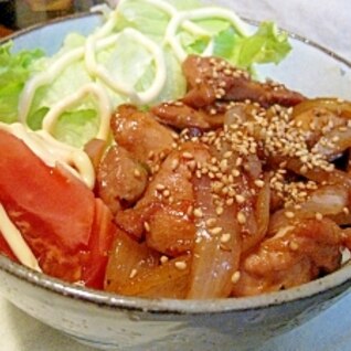 照り焼きショウガ丼